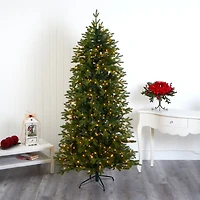 7ft. Pre-Lit Belgium Fir Artificial Christmas Tree, Clear LED Lights