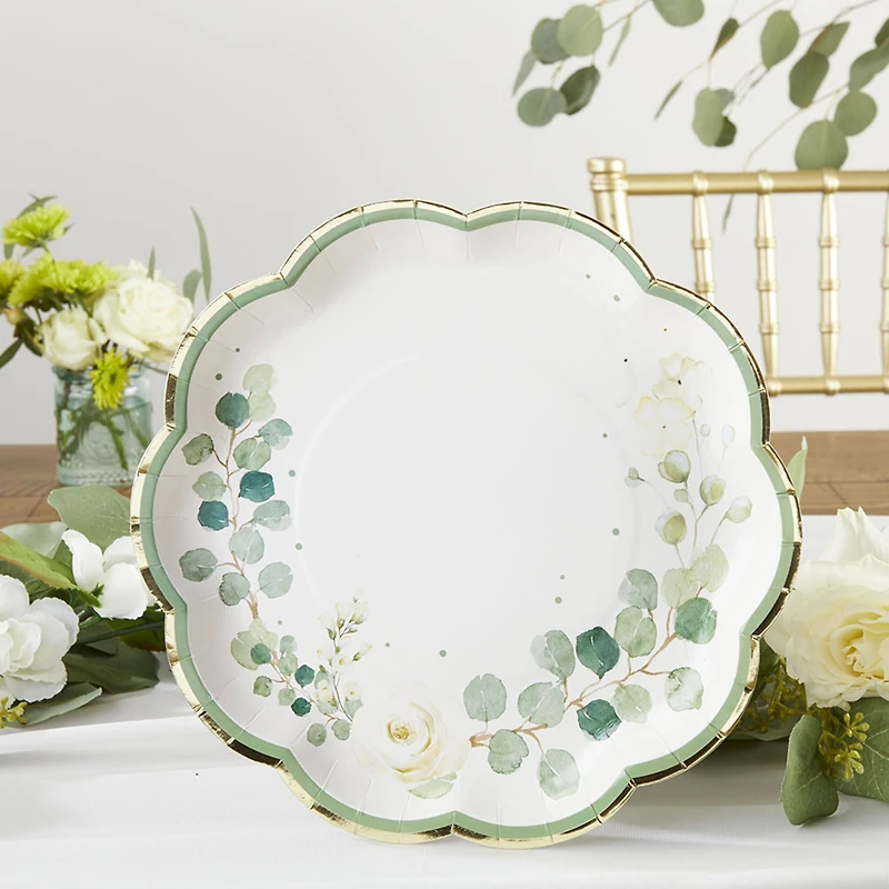 Kate Aspen® 9" Botanical Garden Premium Paper Plates, 32ct.