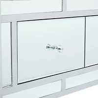 Grey Wood Glam Bench, 47" x 16" x 18"