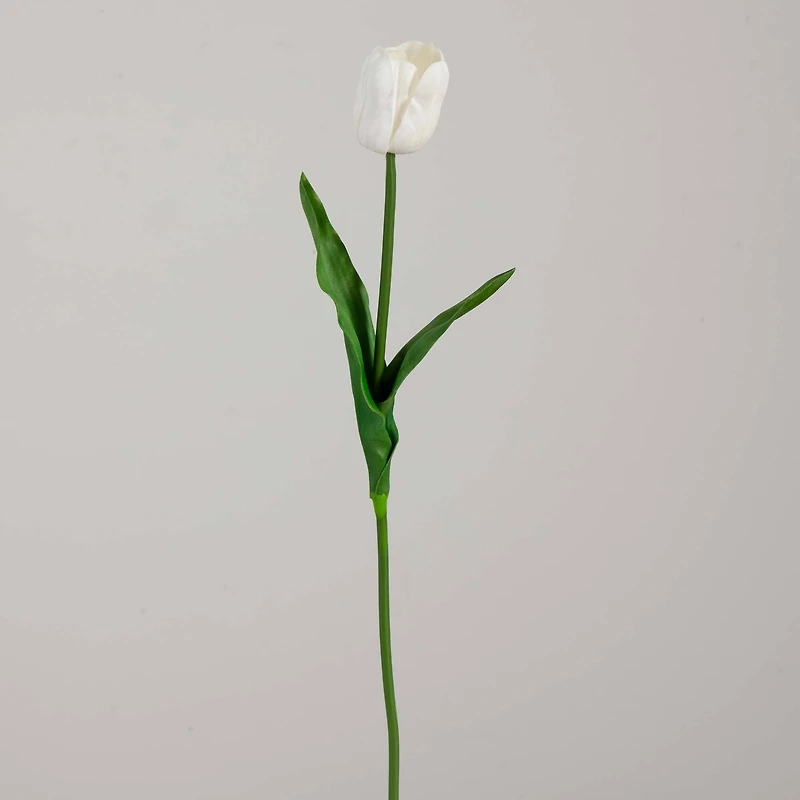 25" White Tulip Flower Stems, 3ct.