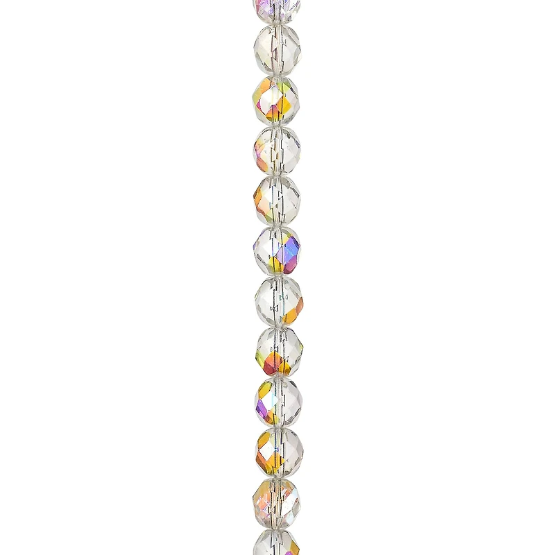 Crystal Czech Glass Faceted Beads, 8mm by Bead Landing™