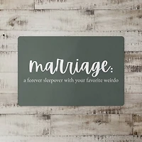 Marriage A Forever Sleepover 18" x 27" Floor Mat