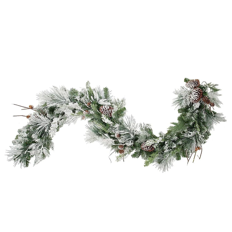 Haute Décor 6ft. Pre-Lit LED Snowfall Creek Garland