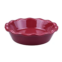 6" Mini Burgundy Ceramic Pie Plate by Makery™