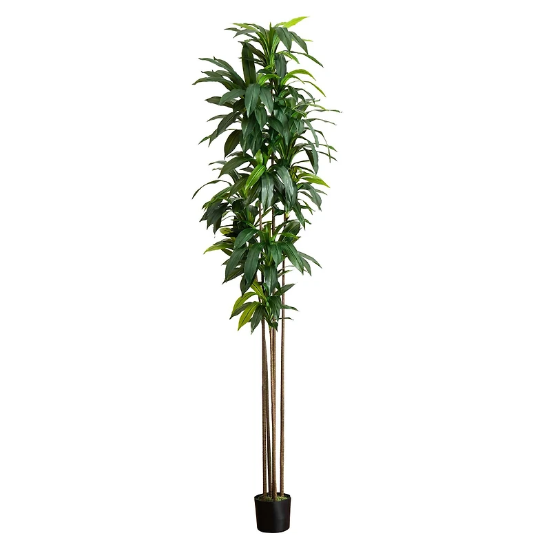10ft. Potted Green Artificial Dracaena Tree with Real Touch Leaves