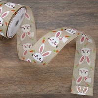 2.5" x 10yd. Spring Easter Bunny Wired Craft Ribbon