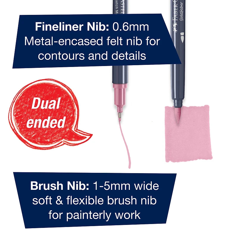 Faber-Castell® Goldfaber Sketch Fashion Dual Tip Alcohol Markers