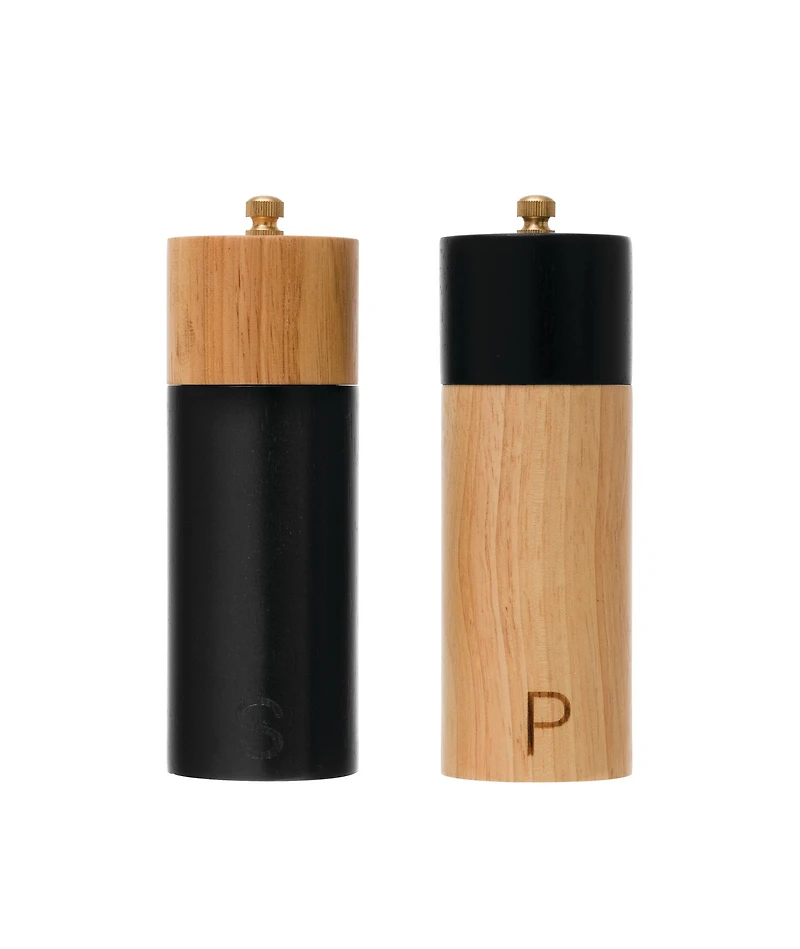 Hello Honey® Two-Tone Rubber Salt & Pepper Mills