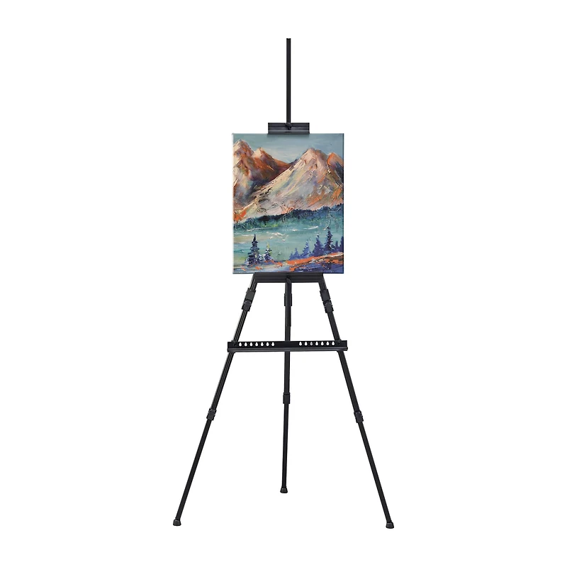 Adjustable Black Aluminum Floor Easel by Artist's Loft™