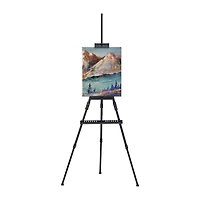 Adjustable Black Aluminum Floor Easel by Artist's Loft™