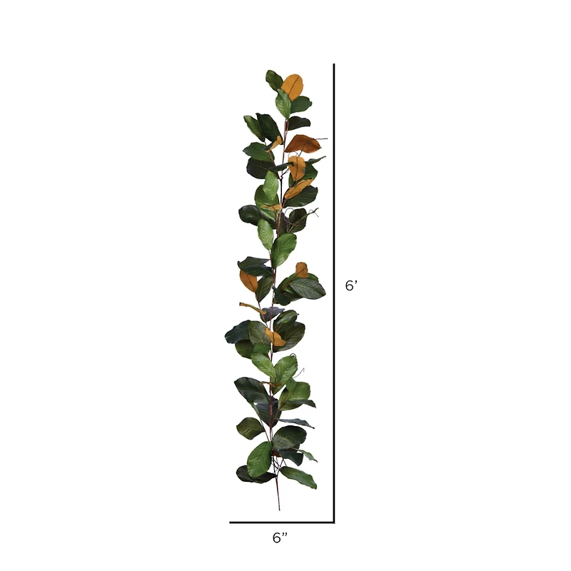 6ft. Green Magnolia Garland