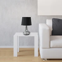 Simple Designs 14" Mosaic Glass Genie Table Lamp with Fabric Shade