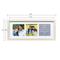 3 Opening  5" x 5" Natural Woodgrain Collage Frame with Mat by Studio Décor®