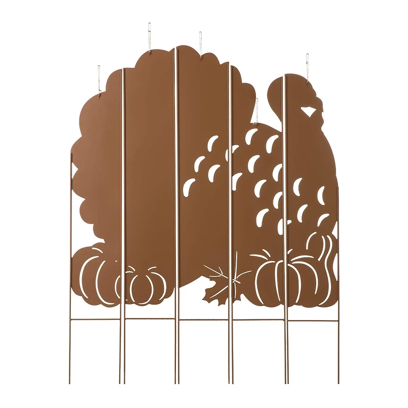 Glitzhome® 41.5" Thanksgiving Metal Turkey Combo Yard Stake