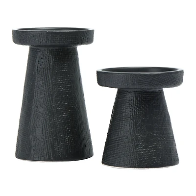Hello Honey® Stoneware Pillar & Taper Candle Holders