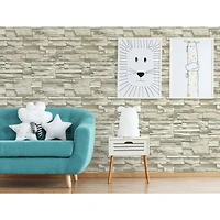 RoomMates Natural Stacked Stone Peel & Stick Wallpaper