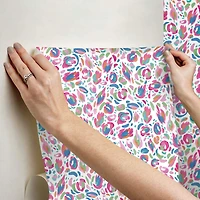 RoomMates Red Multi Brushstroke Leopard Peel & Stick Wallpaper