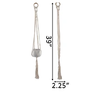 Flora Bunda 39" Single Beaded Macrame Plant Hanger