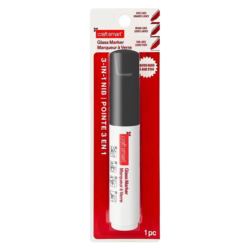 3-in-1 Nib Glass Marker by Craft Smart