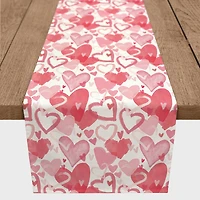 Heart Cluster Pattern 16" x 72" Cotton Twill Runner