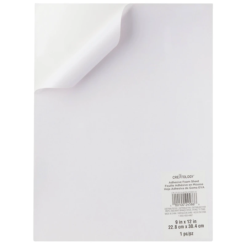 24 Pack: White Adhesive Foam Sheet by Creatology™, 9" x 12"