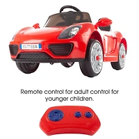 Toy Time Red Battery Powered Ride-On Sports Car