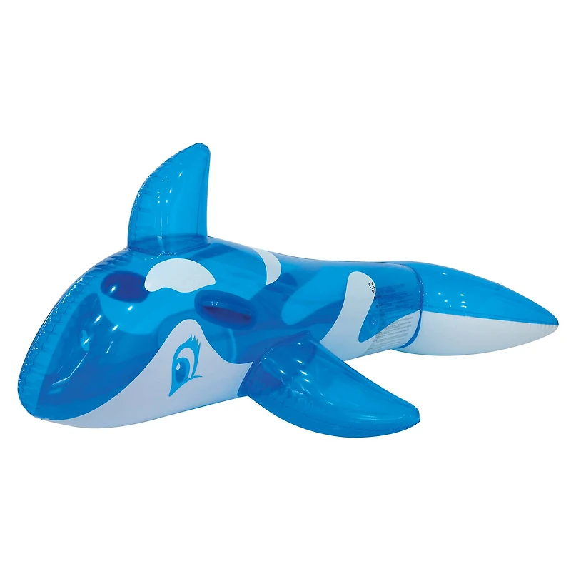 57" Blue & White Whale Ride-On Pool Float