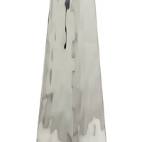 15" Silver Stainless Steel Industrial Vase