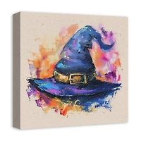 Painterly Witch Hat 16" x 16" Canvas Wall Art