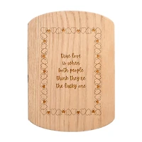 11" x 8" True Love Lucky Ones Redwood Oval Cutting Board