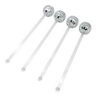 Silver Disco Ball Drink Stirrers, 4ct. by Ashland®