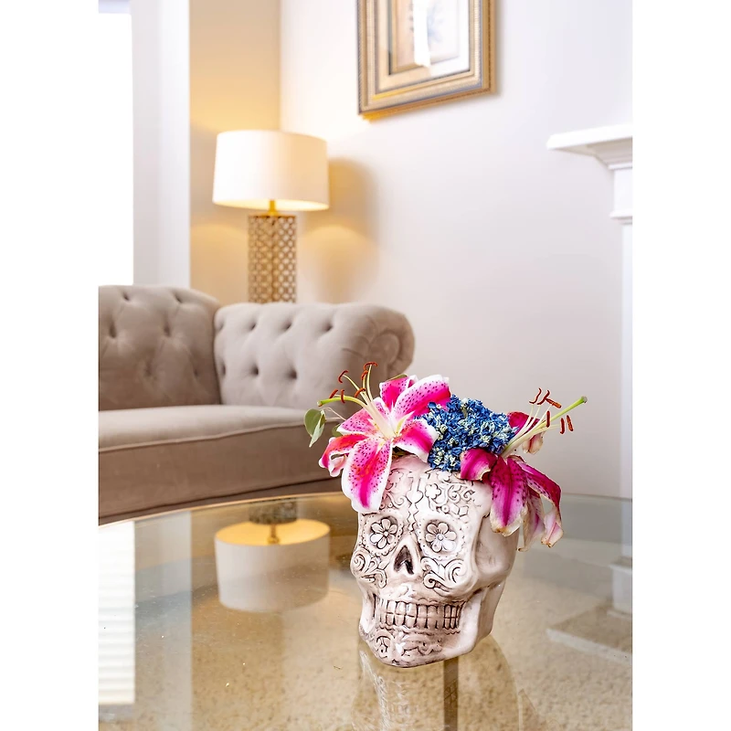 Flora Bunda Large Ceramic Sugar Skull