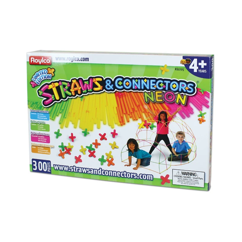 Straws & Connectors Neon - 300 Piece Set
