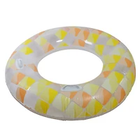 47" Yellow & Orange Mosaic Inflatable Pool Ring Float