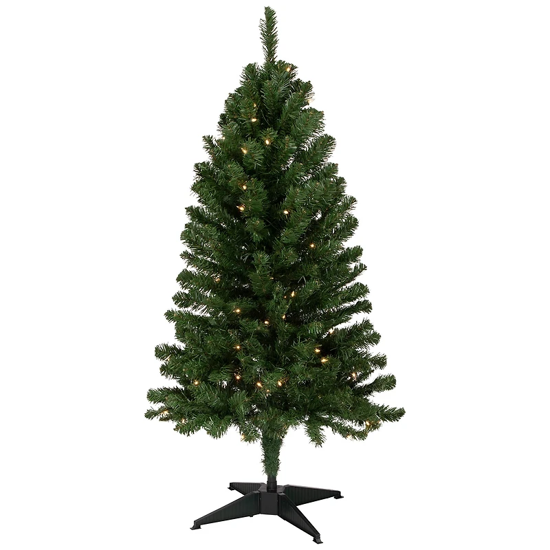 4ft. Pre-Lit Noble Fir Artificial Christmas Tree, Clear Lights