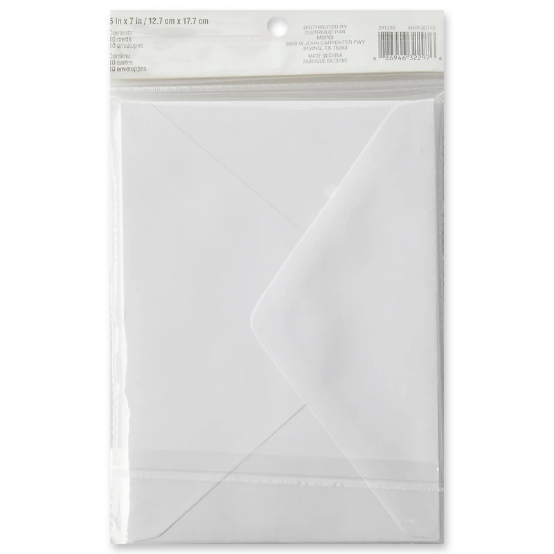 12 Packs: 10 ct. (120 total) White Cards & Envelopes by Recollections™, 5" x 7"