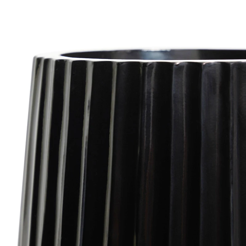 24" Black Modern Vase