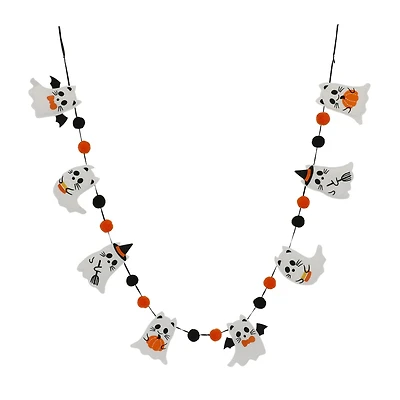 6ft. White Ghost & Pom Pom Garland by Ashland®