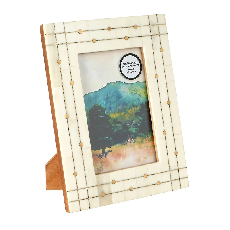 4" x 6" Bone & Brass Tabletop Frame, Atelier by Studio Décor®
