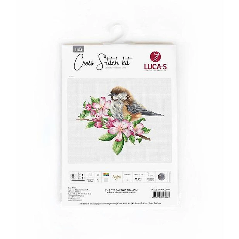 Luca-s The Tit On The Branch Counted Cross Stitch Kit