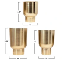 Hello Honey® Gold Metal Planters Set, 3ct.