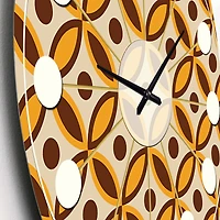 Designart 'Retro Ornamental Design V Mid-Century Modern Wall Clock