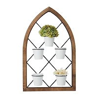 Brown Metal Traditional Arched Wall Decor 32" x 20" x 5"