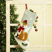 Glitzhome® 19" Fox Hooked Stocking