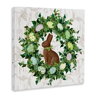 Stupell Industries Spring Easter Egg Wreath Canvas Wall Art