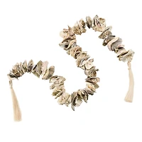 Hello Honey® 4ft. Oyster Shell Garland with Raffia Tassels