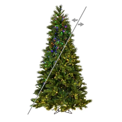 6.5ft. Pre-Lit Brighton Pine Artificial Christmas Tree, Color Changing LED Lights