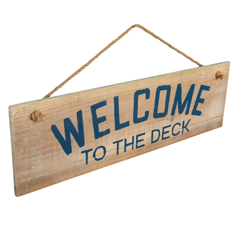 Hello Honey® Welcome to the Deck Wood Wall Hanging