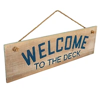 Hello Honey® Welcome to the Deck Wood Wall Hanging