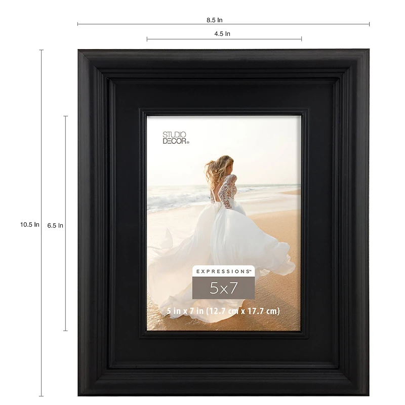 Expressions™ 5" x 7" Black Frieze Frame by Studio Décor®